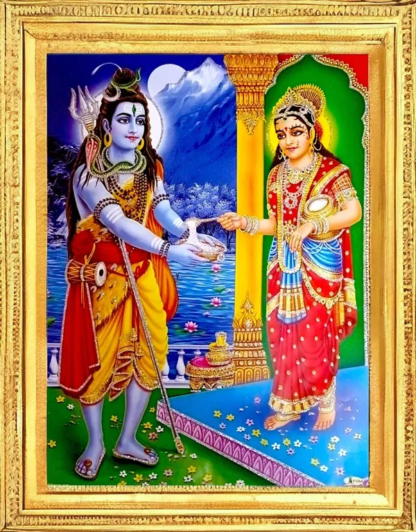 SUNINOW_ANNAPURNA_JI_WITH_SHIV_JI_|_ANNAPURNA_MATA_Religious_Frame