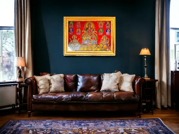 SUNINOW_Lakshmi_kuber_with_aasht_laxmi_photo_frame_Religious_Frame