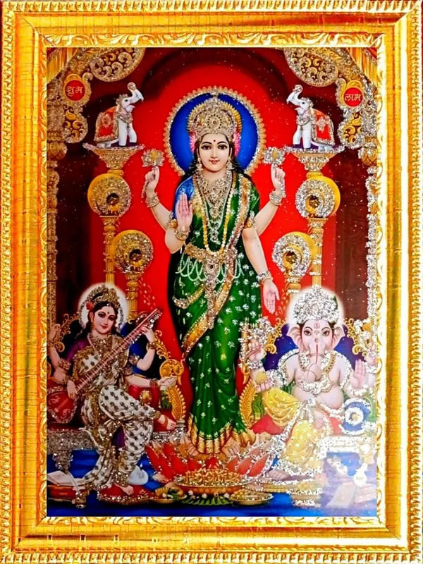 SUNINOW_laxmi_ganesh_saraswati_Religious_Frame