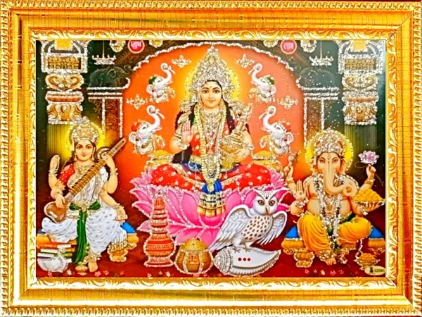 SUNINOW_Laxmi_ganesh_saraswati_photo_frame_Religious_Frame