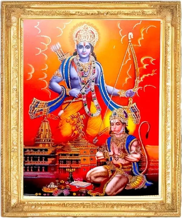 SUNINOW_Ayodhya_Ram_ji,_Hanumaan_Ji_Religious_Frame