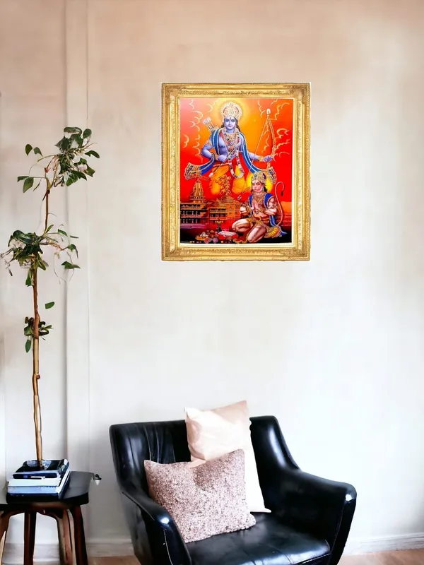 SUNINOW_Ayodhya_Ram_ji,_Hanumaan_Ji_Religious_Frame