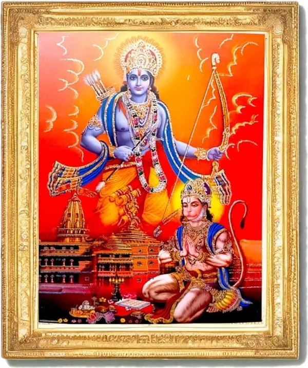 SUNINOW_Ayodhya_Ram_ji,_Hanumaan_Ji_Religious_Frame
