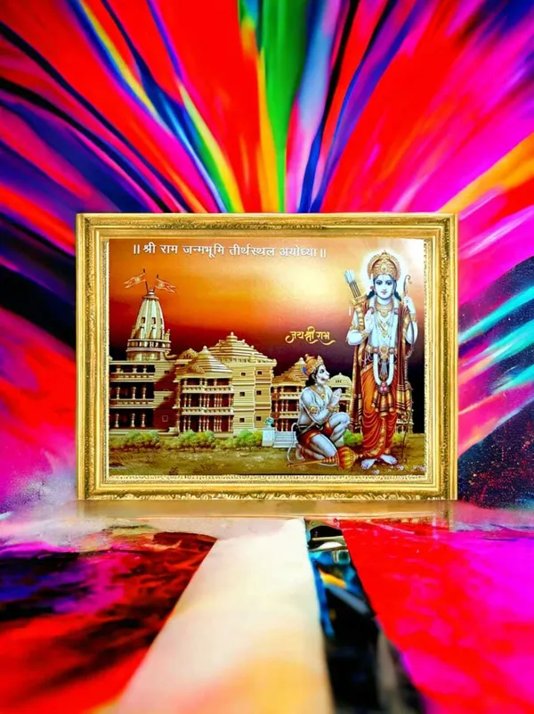 SUNINOW_Ayodhya_Ram_ji_with_Hanuman_ji_Religious_Frame
