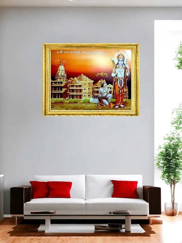 SUNINOW_Ayodhya_Ram_ji_with_Hanuman_ji_Religious_Frame