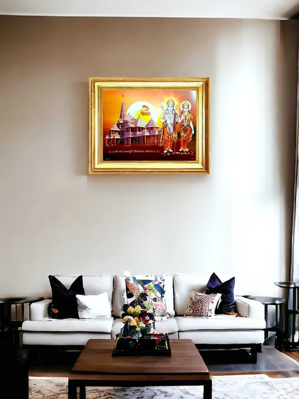 SUNINOW_Ayodhya_Mandir_Ram_ji_Sita_ji_Religious_Frame