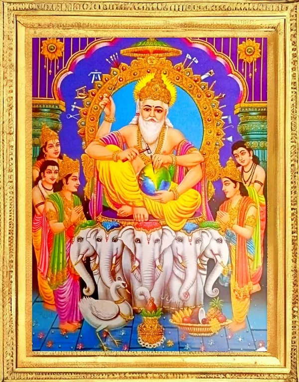 SUNINOW_Vishwakarma_ji_photo_frame_Religious_Frame