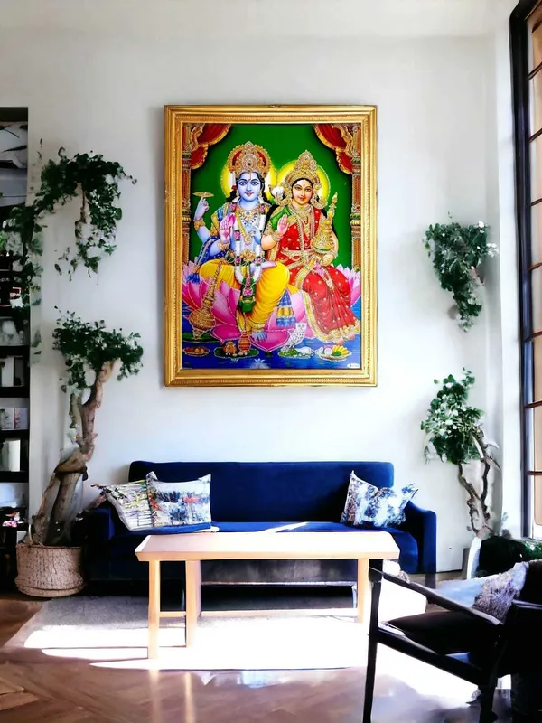 SUNINOW_Big_Size_Vishnu_laxmi_Religious_Frame