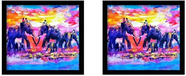 Photo_&_Frame_Elephant_Painting_For_Wall_Decor_|_Wall_Painting_For_Living_Room_Digital_Reprint_13_Inch_X_13_Inch_Painting_(With_Frame,_Pack_Of_2)
