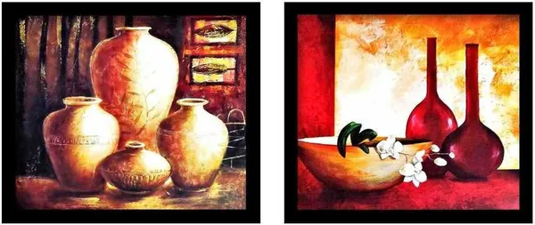 Photo_&_Frame_Pottery_Painting_For_Wall_Decor_|_Wall_Painting_For_Living_Room_Digital_Reprint_13_Inch_X_13_Inch_Painting_(With_Frame,_Pack_Of_2)