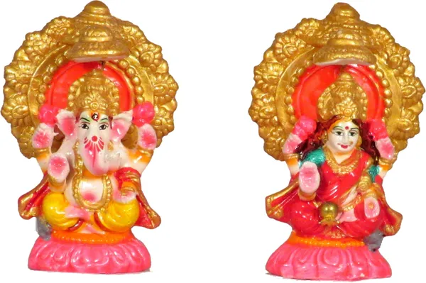 Laxmi_Ganesh_Idol_|_Ganesh_Laxmi_Ji_Idol_For_Diwali_Decorative_Showpiece_-_10_Cm_(Terracotta,_Multicolor)