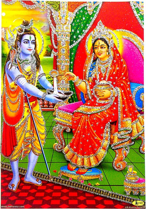 Photo_&_Frame_Annapurna_Ji_With_Shiv_Ji_|_Annapurna_Mata