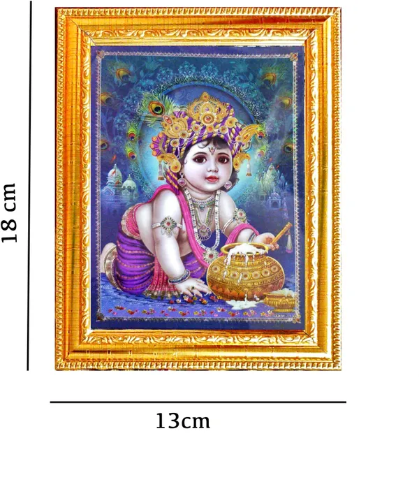 Photo_&_Frame_3D_Bal_Gopal___|_Wall_D????_Cor___|___Small_Size_(_7_X_5_Inch_)