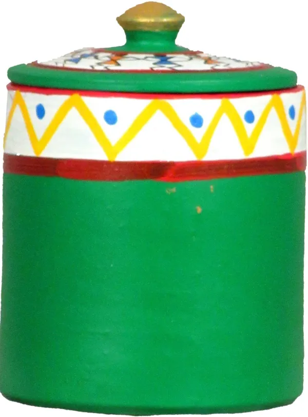 Pickle_Jar_/_Multi_Utility_Container_-_100_Ml_Earthenware_Utility_Container_(Green)