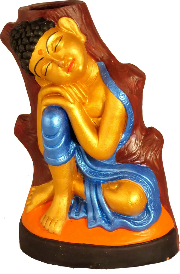 Terracotta_Buddha_Pot_/_Multipupose_Vase_(26_X_17.5_X_12_Cm_)_Terracotta_Vase_(10.2_Inch,_Gold)