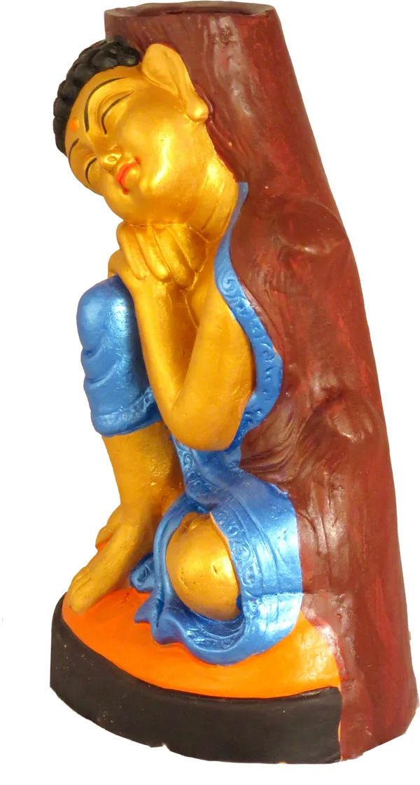 Terracotta_Buddha_Pot_/_Multipupose_Vase_(26_X_17.5_X_12_Cm_)_Terracotta_Vase_(10.2_Inch,_Gold)
