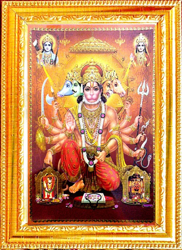 Photo_&_Frame_Hanuman_Ji_With_Shree_Ram_Ji_Sita_Ji_And_Mehendipur_Balaji_,_Salasar_Balaji