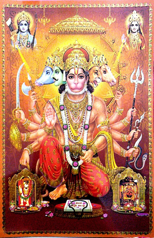 Photo_&_Frame_Hanuman_Ji_With_Shree_Ram_Ji_Sita_Ji_And_Mehendipur_Balaji_,_Salasar_Balaji
