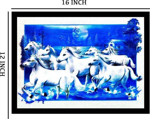 Photo_&_Frame_5D_Horse_Painting_(12_X_16_Inch_)_Digital_Reprint_12_Inch_X_16_Inch_Painting_(With_Frame)