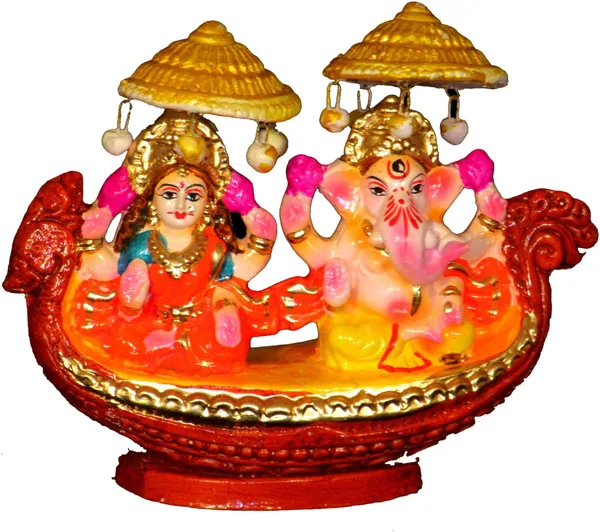 Terracotta_Laxmi_Ganesh_Murti_/_Clay_Laxmi_Ganesh_Idol_On_Boat_Decorative_Showpiece_-_14_Cm_(Terracotta,_Multicolor)