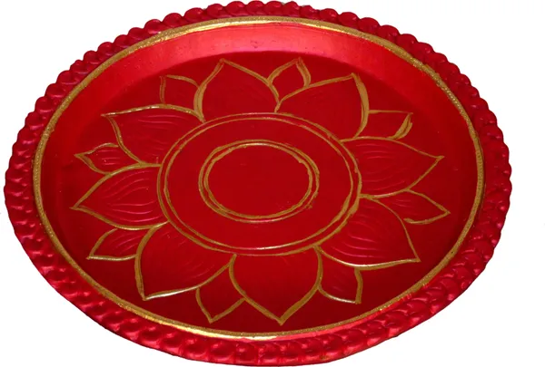 Photo_&_Frame_12_Inch_Terracotta_Karwachauth_Thali_Set_With_Full_Size_Chunni_,Glass_,Frame_Terracotta_(12_Pieces,_Multicolor)