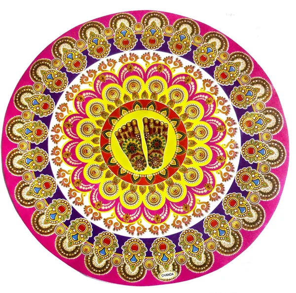 10.16_Cm_Rangoli_Sticker_For_Home_Self_Adhesive_Sticker_(Pack_Of_1)