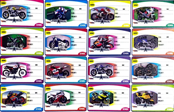 7.62_Cm_Vehicle_Mixed_Design_Name_Slip_Note_Books_Stickers_School_Labels_For_Kids_Self_Adhesive_Sticker_(Pack_Of_80)