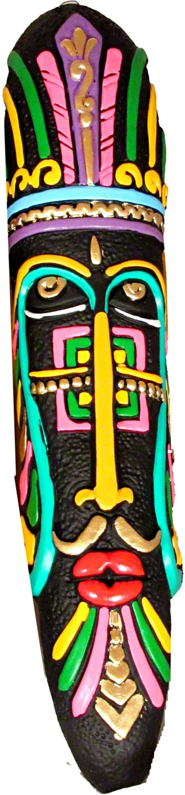 Terracotta_Wall_Hanging_Tribal_King_Queen_Mask_Decorative_Showpiece_Decorative_Showpiece_-_40_Cm_(Terracotta,_Black)