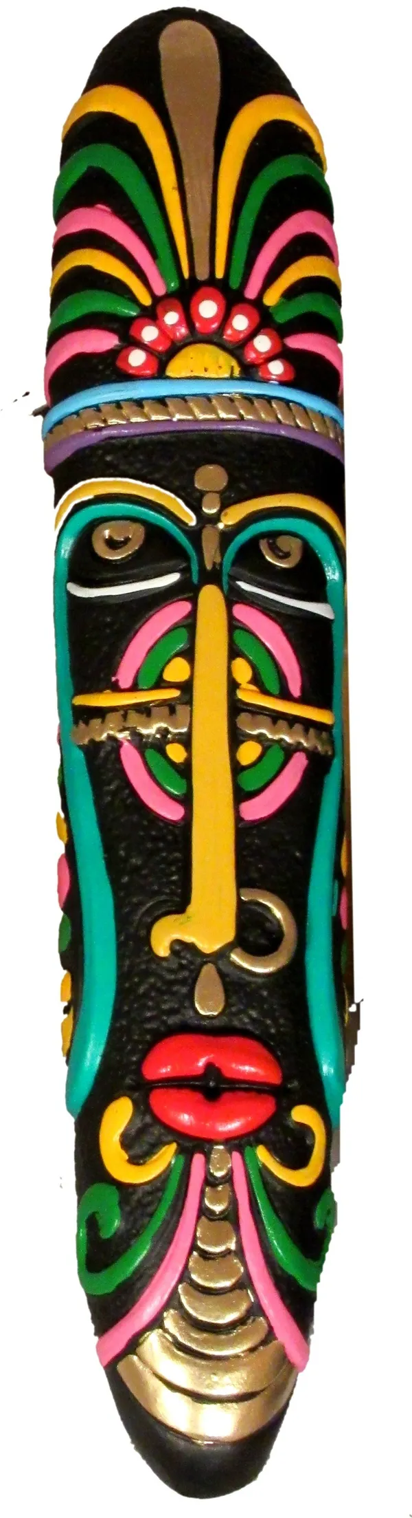 Terracotta_Wall_Hanging_Tribal_King_Queen_Mask_Decorative_Showpiece_Decorative_Showpiece_-_40_Cm_(Terracotta,_Black)