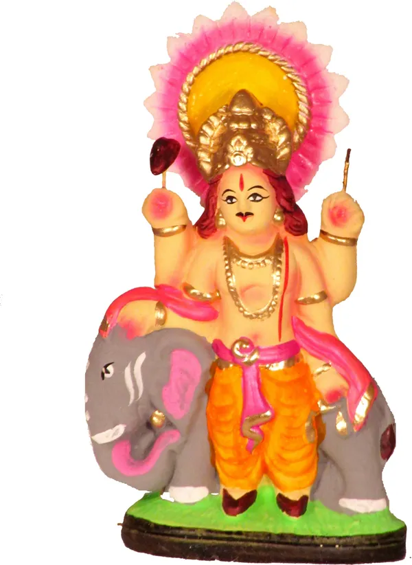 Clay_/_Terracotta_Vishwakarma_God_Idol_Decorative_Showpiece_-_14_Cm_(Clay,_Multicolor)
