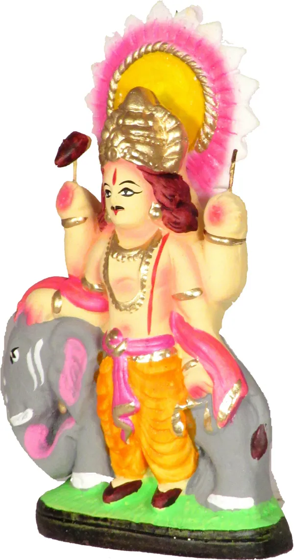 Clay_/_Terracotta_Vishwakarma_God_Idol_Decorative_Showpiece_-_14_Cm_(Clay,_Multicolor)