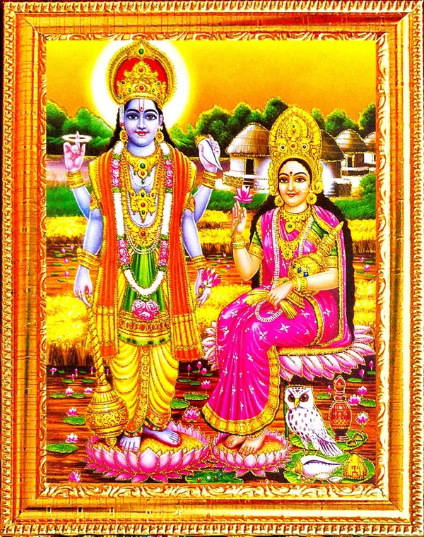 Photo_&_Frame_Lord_Vishnu_Ji_With_Mahalakshmi