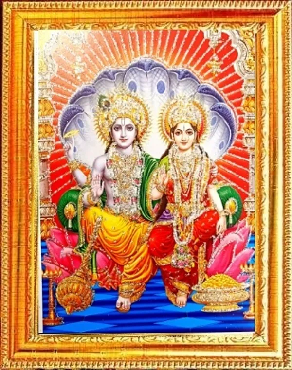 Photo_&_Frame_SUNINOW_vishnu_laxmi___for_Pooja_Room_with_Wall_Hook_(_29_x_23_cm_)