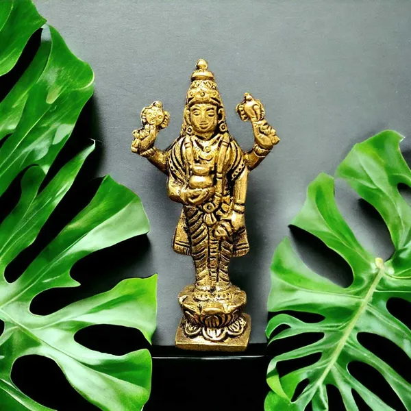 SUNINOW_Suninow_Brass_Brass_Statue_of_Ayurveda_God_Dhanvantari_Idol_Murti_Decorative_Showpiece_-_20_cm_(Brass,_Gold)