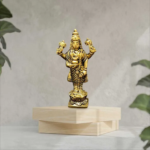 SUNINOW_Suninow_Brass_Brass_Statue_of_Ayurveda_God_Dhanvantari_Idol_Murti_Decorative_Showpiece_-_20_cm_(Brass,_Gold)