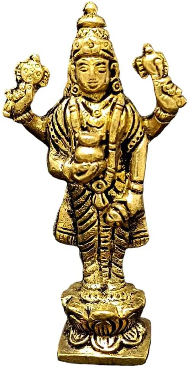 SUNINOW_Suninow_Brass_Brass_Statue_of_Ayurveda_God_Dhanvantari_Idol_Murti_Decorative_Showpiece_-_20_cm_(Brass,_Gold)