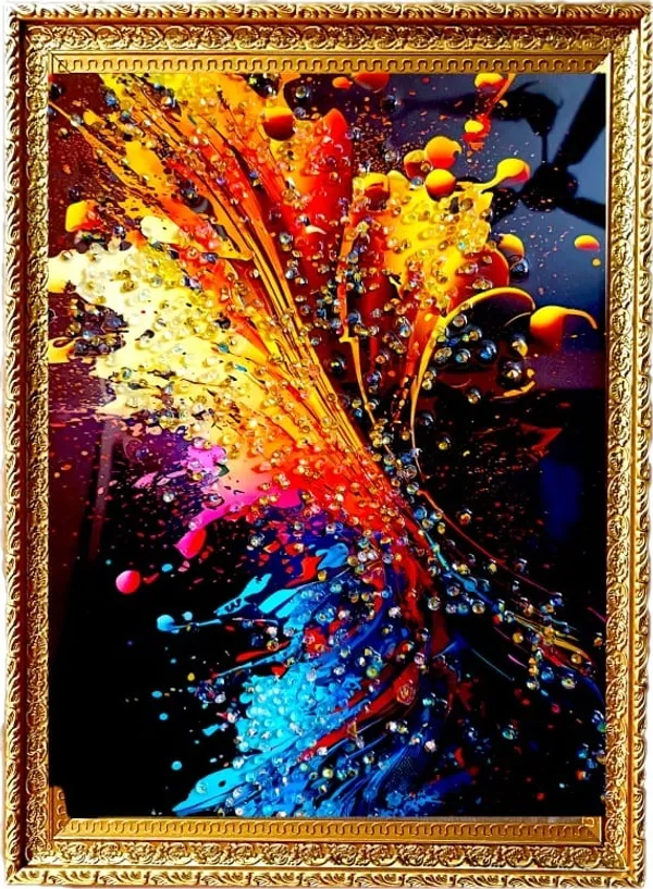 SUNINOW_Crystal_painting_for_wall_deoration_Embossed_18_inch_x_12_inch_Painting_(With_Frame)