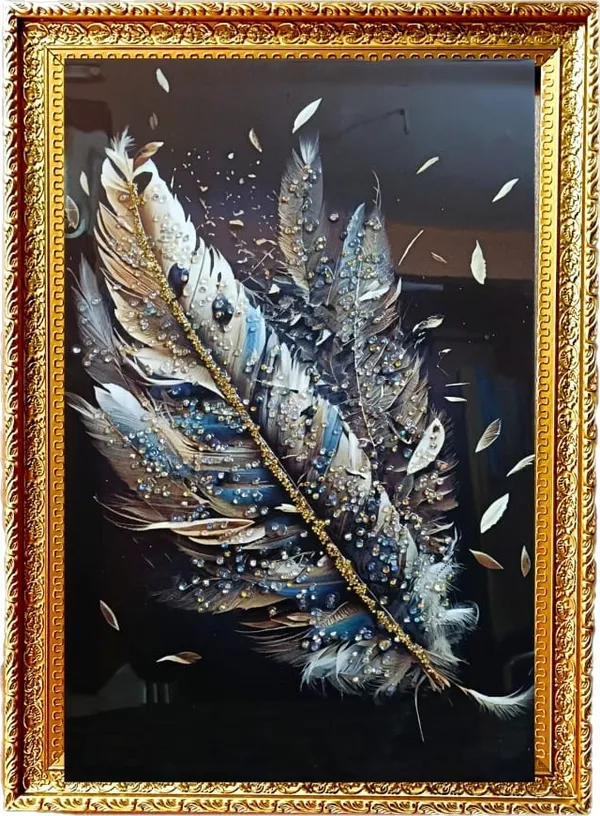 SUNINOW_Embossed_18_inch_x_12_inch_Painting_(With_Frame)