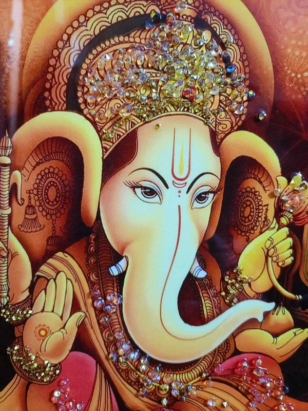 SUNINOW_ganesha_painting_Religious_Frame