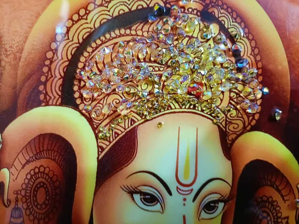 SUNINOW_ganesha_painting_Religious_Frame