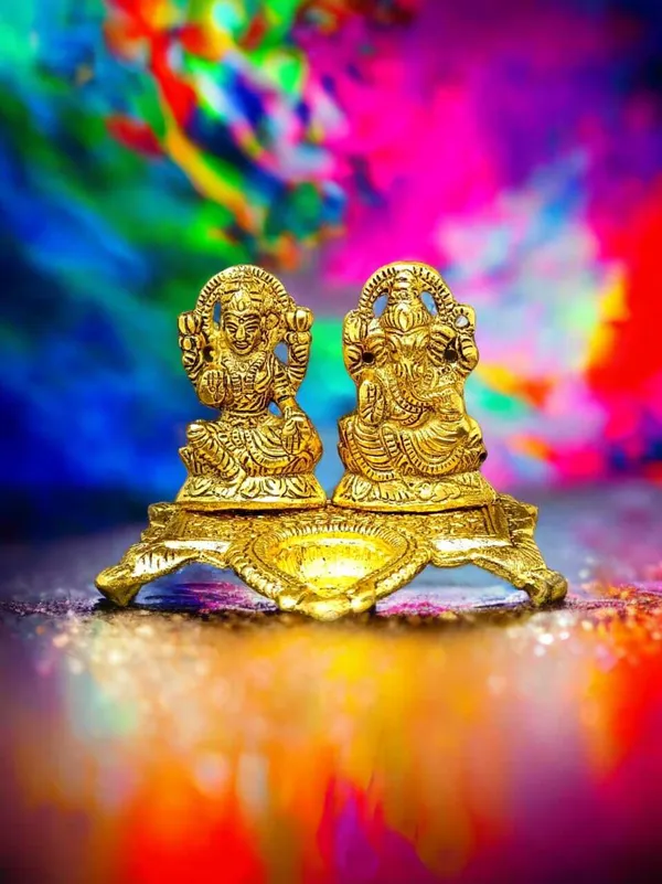 SUNINOW_Suninow_Metal_Laxmi_Ganesh_Idol_Decorative_Showpiece_-_13_cm_(Metal,_Gold)