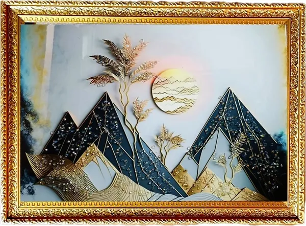 SUNINOW_Embossed_18_inch_x_12_inch_Painting_(With_Frame)