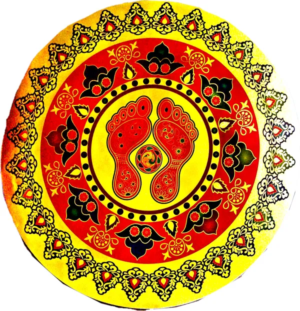 36_Cm_Golden_Rangoli_Sticker_For_Home_Self_Adhesive_Sticker_(Pack_Of_1)