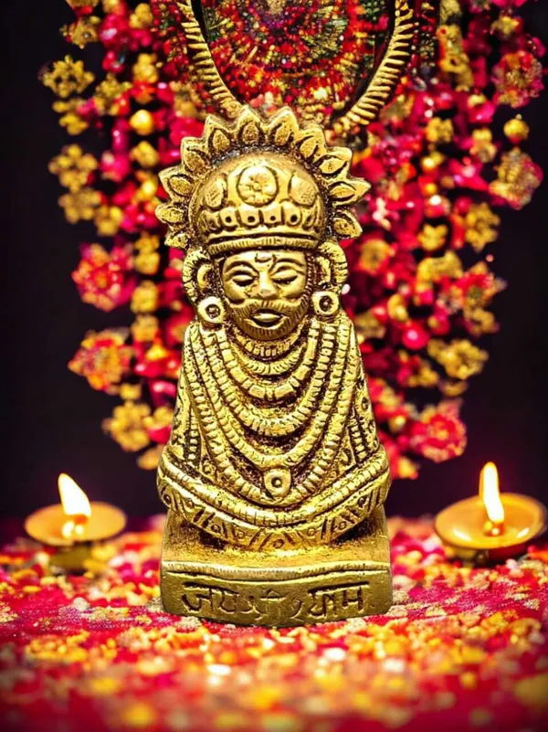 SUNINOW_Suninow_Brass_Shyam_Baba_brass_idol_for_home_and_office_Decorative_Showpiece_-_8_cm_(Brass,_Gold)