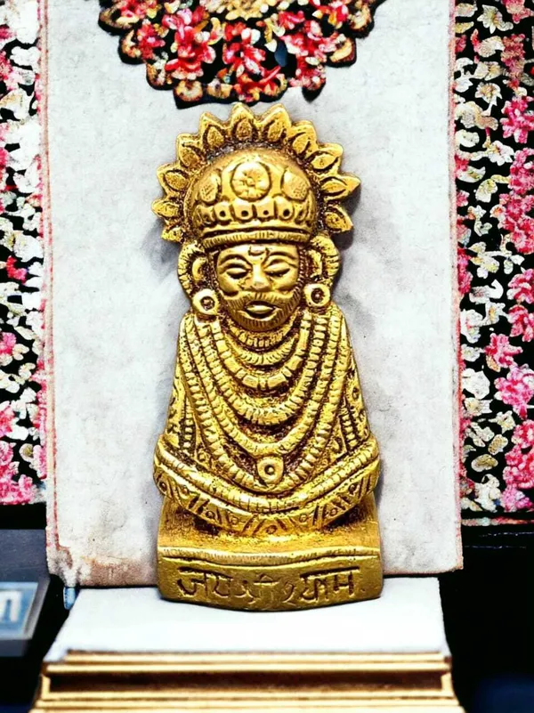 SUNINOW_Suninow_Brass_Shyam_Baba_brass_idol_for_home_and_office_Decorative_Showpiece_-_8_cm_(Brass,_Gold)
