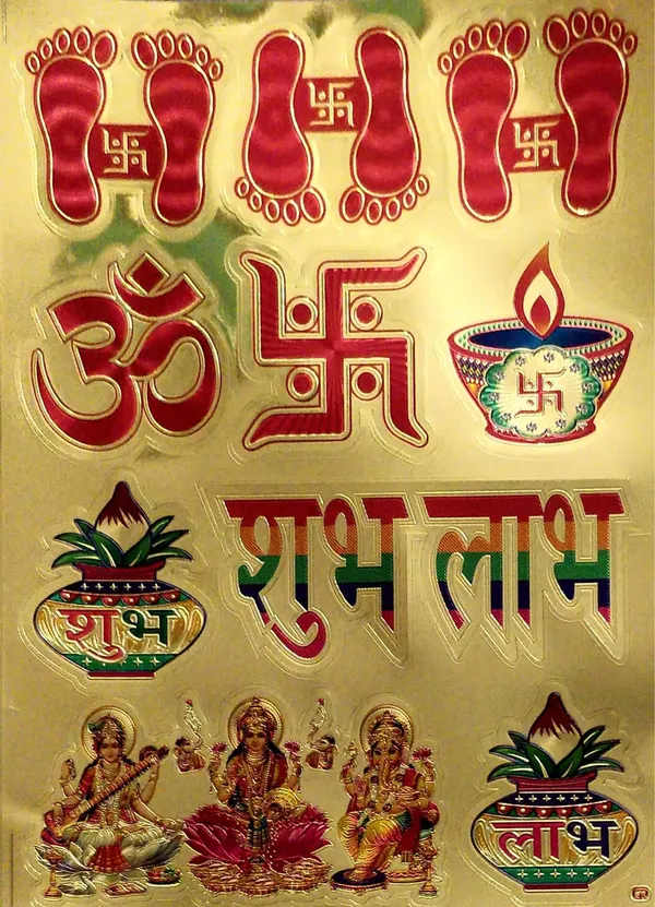 30.48_Cm_Laxmi_Charan_Paduka_Om_Swastik_Diya_Kalash_Shubh_Labh_Laxmi_Ganesh_Saraswati_Sticker_For_Home_Self_Adhesive_Sticker_(Pack_Of_11)
