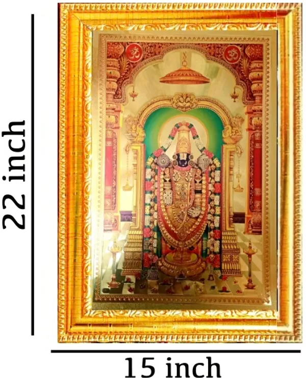SUNINOW_Big_size_Tirupati_balaji_photo_frame_(_22_x_15_INCH_)_Religious_Frame_()
