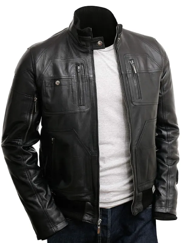 BAG_JACK_-_A_Superb_Sheep_Nappa_100%_Leather_Bomber_Jacket._(Black,_46)