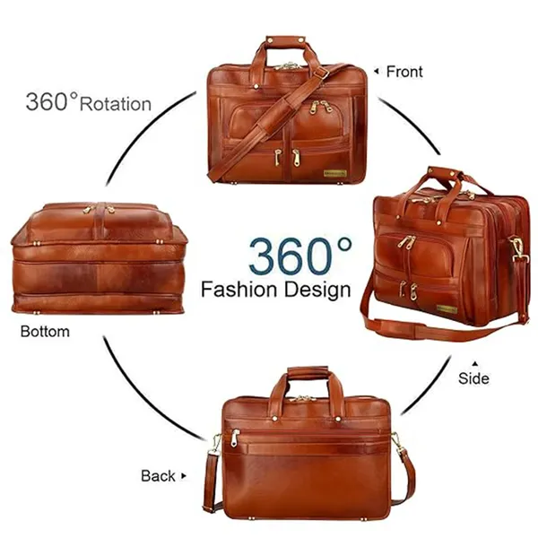 100%_Pure_Leather_Brown_Laptop_Shoulder_Bag_(3_Years_warranty)