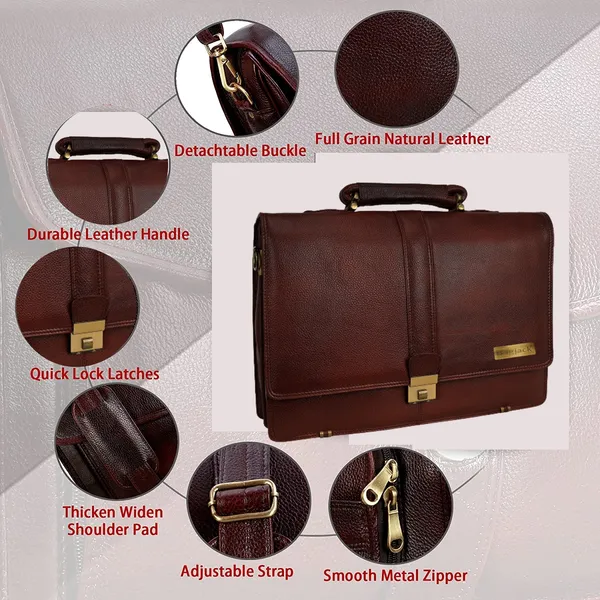 100%_Pure_Leather_Brown_Laptop_Bag_for__Men/Women_(3_Years_warranty)